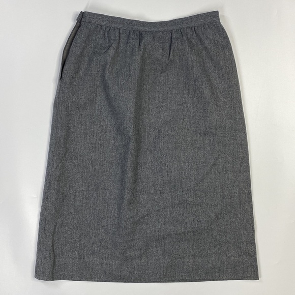 Vintage Pendleton Gray Pure Virgin Wool Pencil Skirt Waist 27" - Picture 2 of 14